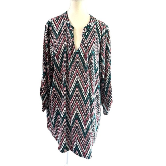 white birch Tops - White Birch Multicolor Geometric Blouse Size 1X